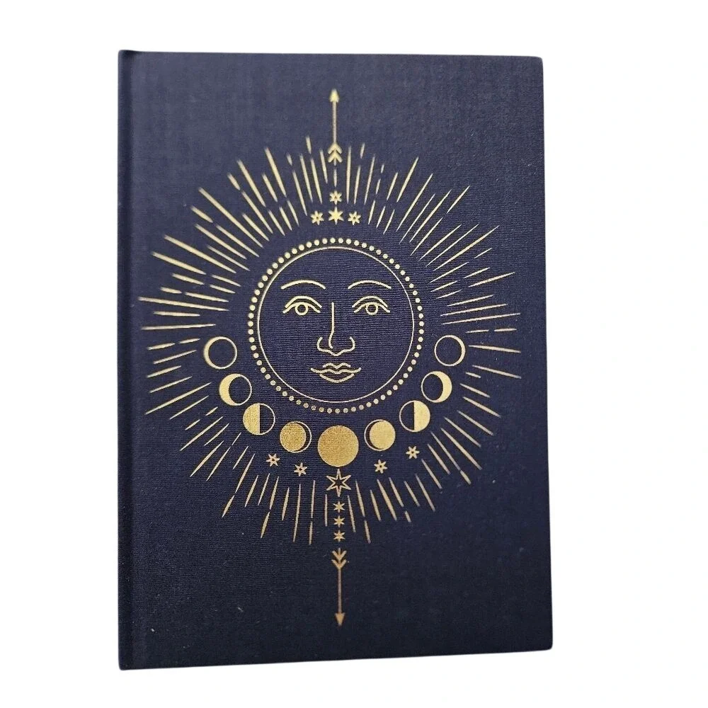 Sun Moon Phases‎ Cloth Journal Diary Notebook Lined Pages NEW